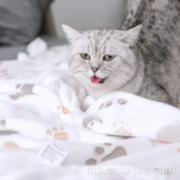 Puppy Cat Paw Print Print boleh dibasuh selimut berbulu